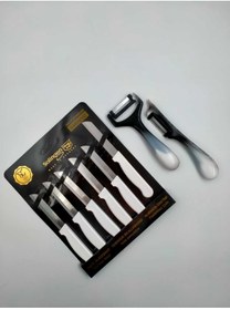 Resim Solingen 6 Adet Tırtıklı Beyaz Sebze Meyve Bıçağı Ve Yan Dik Soyacak Set 