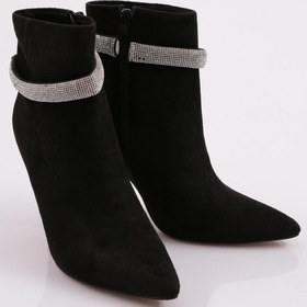 Resim Dgn 5739-424 Silver Taş Zincirli Kadin Topuklu Bot 5739-424-R1680 Siyah 