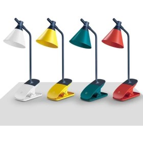 Resim Storemax Masa Üstü Lamba Kıskaçlı Özel Tasarım Koni Kablolu Gece Masa Lambası Dokunmatik 3 Farklı LED Işıklı Kitap Okuma Işığı YS580 Beyaz Renk (Beyaz) 