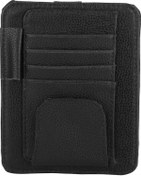 Resim Siyah Pu Deri Güneşlik Kart Ve Gözlük Tutucu Kaiyi 