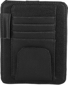 Resim Siyah Pu Deri Güneşlik Kart Ve Gözlük Tutucu Kaiyi 