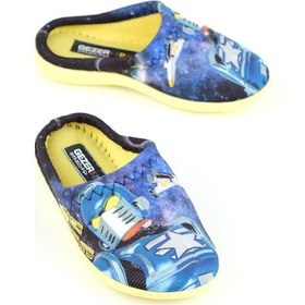 Resim Gezer Kışlık Erkek Çocuk Ev Terlik Sarı Robotlu 