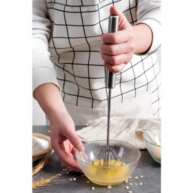 Resim Biterse Pratik Paslanmaz Çelik Basmalı Otomatik Çırpıcı Metal Çırpıcı 