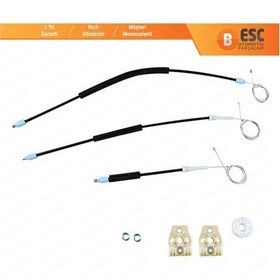 Resim VW Passat B6 3C2 3C5 2005-2011 4/5 Kapı İçin Ön Sağ Cam Kriko Set 