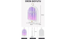 Resim Dihamer Şarjlı Sinek Öldürücü Gece Lambası USB Şarjlı Mor Işıklı Sivrisinek Kovucu 