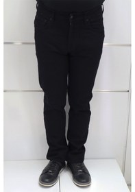 Resim Denim Cartel Dmctekstil Erkek Yüksek Bel Normal Kesim Boru Paça Battal Jean Pantolon Siyah 