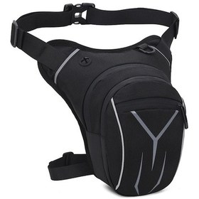 Resim Erkekler İçin Motosiklet Bacak Çantası Sulu Geçirmez Askeri Tasarım Bisiklet Spor Çantası Çok Fonksiyonlu Siyah Siyah Siyah 