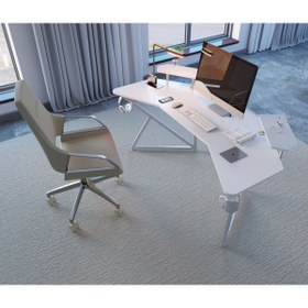 Resim Michael Brean Özel Tasarım Kanatlı Oyuncu Masası 160 Cm. Bardaklık Ve Kulaklık Tutucu Hediye 