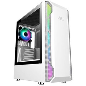 Resim PowerBoost VK-G3701W USB 3.0 ATX, ARGB Fan, Mesh+Stirp Beyaz Kasa (PSU yok) VK- 