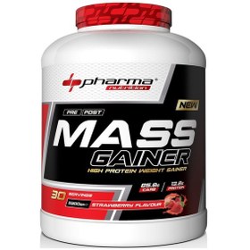 Resim Mass Gainer 3300 Gr Çilek Aromalı Kilo Kas Karbonhidrat Tozu 