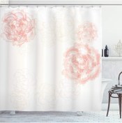 Resim Mahi Store Soft Renkli Gül Desenli Duş Perdesi / Banyo Perdesi Su Geçirmez 175 Cm X 175 Cm 