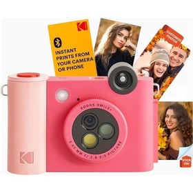 Resim Kodak Smile+ 10mp Anında Kamera Ve Bluetooth Fotoğraf Yazıcısı Dijital Fotoğraf Makineleri Pembe 