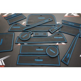 Resim Volkswagen Tiguan Dk Tuning Volkswagen Vw Tiguan Mk1 2007-2017 Araç Içi Silikon Kaymaz Ped Kaplama Seti 
