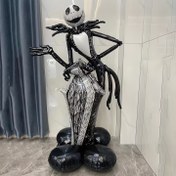Resim Disney - Jack Skellington Tema Parti Balonları - Doğum Günü Partisi Süslemeleri, Düğün Teması - Doğum Günü Tema Partisi Süsleme Seti - Noel ve Cadılar Bayramı Süslemeleri için Mükemmel 