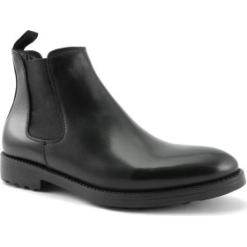 Resim Forelli 36252 Erkek Siyah Deri Comfort Bot 