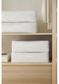 Resim Home Wave 4'lü Mega Boy Gri Pötikare Baza Altı Hurç Set 74 x 46 x 22 cm 