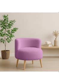Resim Sydney Berjer - Welsoft Kumaş Modern Tekli Koltuk - Lila Lila 
