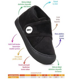 Resim Kiko Kids Petri Günlük Kız Çocuk Ev Okul Kreş Panduf Siyah Siyah 