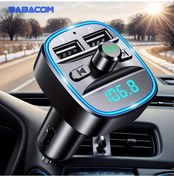 Resim Dashanshop Babacom Kablosuz 5.3 Fm Verici Araba İçin Bluetooth Sd Usb Çift Port Siyah 
