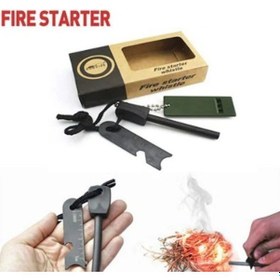Resim Survive Magnezyum Çubuğu Ateş Başlatıcı Çakmak Taşı 