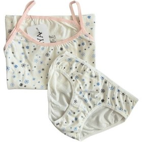 Resim Alya Underwear Kız Çocuk Baskılı Ip Askılı Atlet Ve Slip Takımı Kar Tanesi Baskılı 
