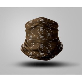 Resim Unisex Kahverengi Bandana Siyah 