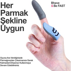 Resim Bhave Hybrid Parmaklık-1 Çift-Pubg Parmak Eldiveni-Ter Geçirmez Oyuncu Parmaklığı 