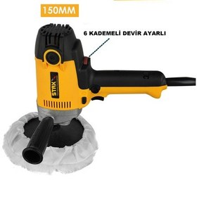 Resim Staxx Power S-PLS2 2000 W Çantalı 6 Kademe Devir Ayarlı Polisaj Makinesi + Fırça 