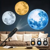 Resim 1 adet Işık + 3 adet Ay Işığı Sarjlı Sarı, Beyaz, Mavi. USB Arayüzü Sarjlı, Taşınabilir LED Yansıtma Işığı Yatak Odası Tavan Fotoğraf Arka Planı, 360° Dönebilen USB Lamba Işık Dekorasyonu Tavan Dekorasyonu için, Teklif Düğün Dekorasyon Işığı, Bilgisayar Aksesuarları Periferi 