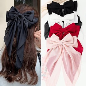 Resim 1 adet Elegant Saten Saç Örgü, Büyük Boy Uzun Kuyruklu Örgü Saç Aksesuarı, Tek Renkli Kumaş, Şirin Kadın Saç Dekoru, Elbise Uyumu, Öğretmen Takdiri, Anneler Günü Hediyesi - Tek Parça 