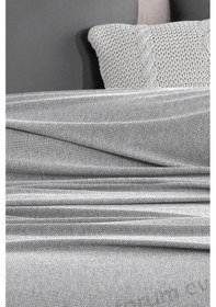 Resim Formeya Çift Kişilik Klimalı Dört Mevsim Açık Gri Pike Örtü Açik Gri 