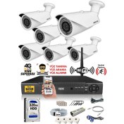 Resim Ids - 6 Kameralı 5 Mp Sony Lensli 1080P Full HD Güvenlik Kamerası Sistemi - Cepten İzle - 320 Dış 
