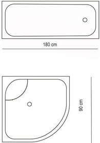 Resim Banyo Perdesi 1x180x200 Tek Kanat Duş Perdesi Halka Hediyeli 8952 