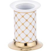 Resim Pure Concept Geometrik Beyaz Altın Pvd Gold Set Üstü Diş Fırçalık 