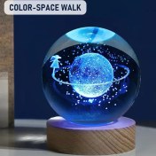 Resim Renk Değiştiren Satürnlü Kız Cam Küre 