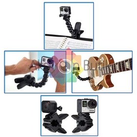 Resim Aksiyon Kamera - Jaws Esnek Mandal Kuğu Boynu 