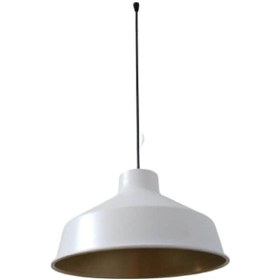 Resim Rys Retro Metal Beyaz Içi Gold Dekoratif Kafe Mutfak Tekli Sarkıt (536632950) 