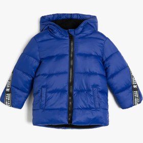 Resim Erkek Bebek Kapüşonlu Şişme Mont 