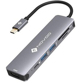 Resim Type-C to 2xUSB-A 3.0 4K HDMI TF SD Kart Okuyucu Dönüştürücü Hub 