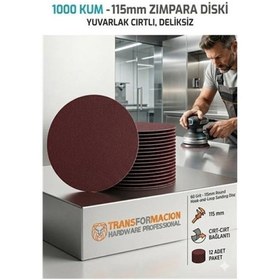 Resim Mey Najmaddin 12 Adet 1000 Kum Yuvarlak Cırtlı Zımpara Diski 115 Mm Deliksiz Zımpara Kağıdı 723224 Najmaddin 