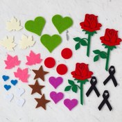 Resim Loren 10 Paket Karışık Yaprak Figürlü Keçe Set 