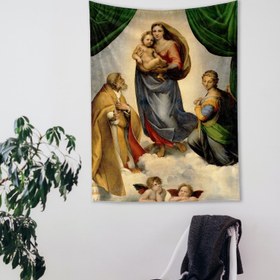 Resim The Sistine Madonna Duvar Örtüsü - 100 cm x 135 cm 
