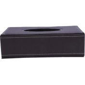 Resim Quarter Stone Taşınabilir Deri Dikdörtgen Mendil Kapaklı Kutu Kahverengi (Yurt Dışından) 