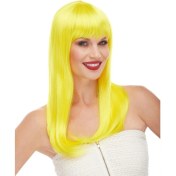 Resim Kuzgun Ticaret Bfs Sarı Renk Uzun Düz Parti Peruğu 