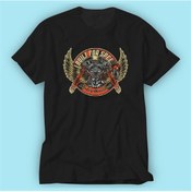 Resim Halley Vintage Siyah Baskı Logo Tshirt Modeli 