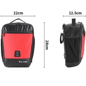 Resim Artfulabode Tutuculu Su Siyah Şişe Sepeti Scooter Kırmızı Gidon Geçirmez Çantası Bisiklet 7.3l - Vd Kırmızı - Siyah 