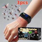 Resim 3 Parça Sivrisinek Geçirmez Saat, Erkek ve Kadın için Çok Renkli Outdoor Spor Elektronik Saat 