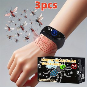 Resim 3 Parça Sivrisinek Geçirmez Saat, Erkek ve Kadın için Çok Renkli Outdoor Spor Elektronik Saat 