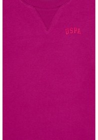 Resim U.S. Polo Assn. Kız Çocuk Fuşya Şardonlu Bisiklet Yaka Basic Sweatshirt 50316810-VR023 