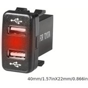 Resim Chuangyinshop Ftux-r For Toyota Araç Usb Şarj Cihazı 18w Çift Usb Portlu Dijital Voltmetreli 